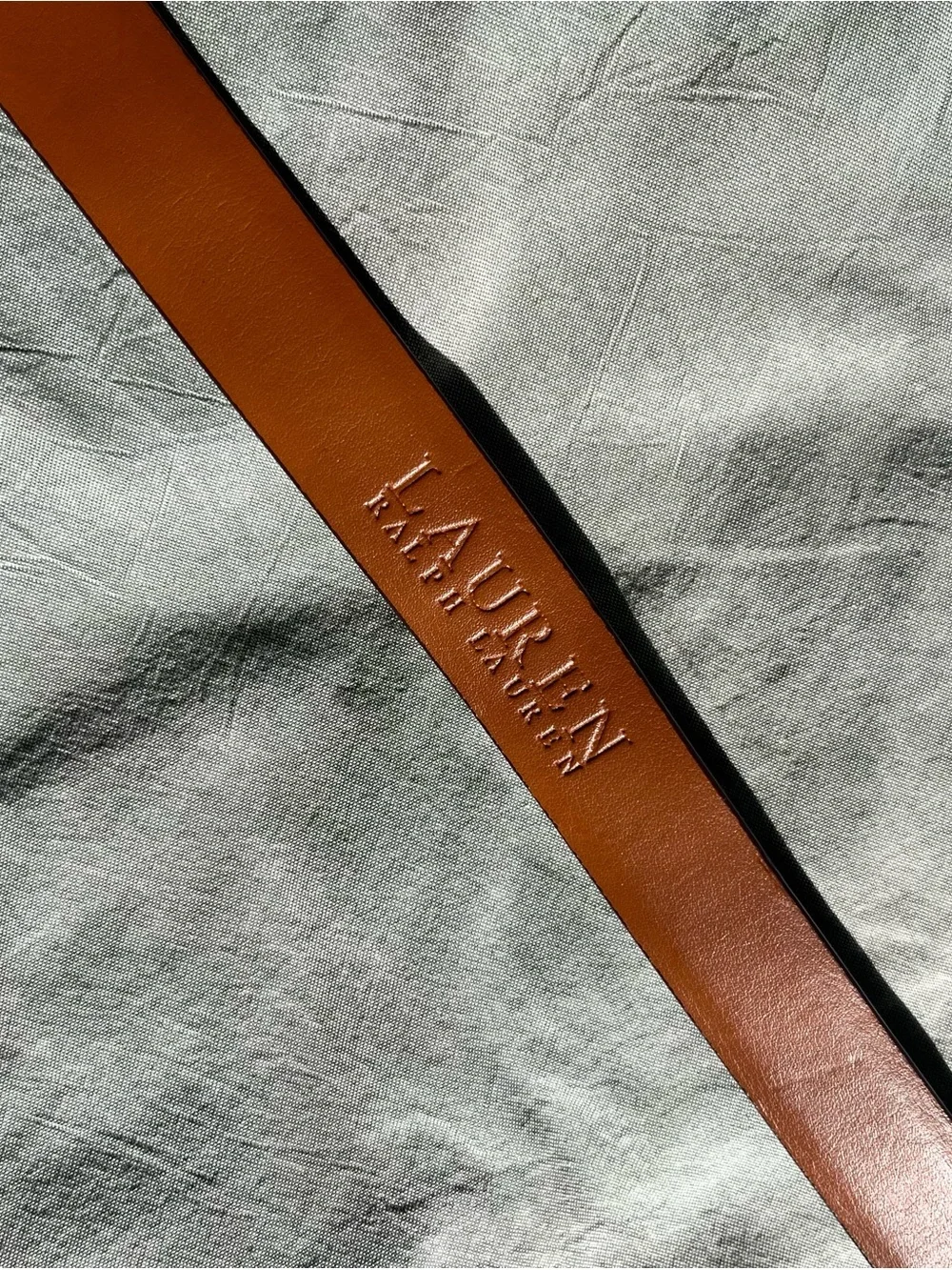 Lauren Ralph Lauren Brown Tri-Strap Leather Waist Belt with Silver Buckles